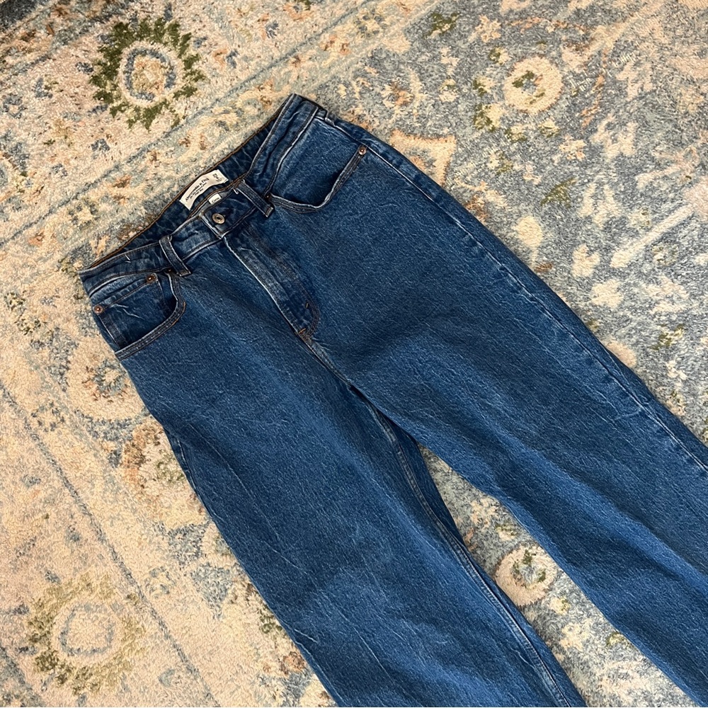 Abercrombie & Fitch Women's Straight Leg Jeans - Blue
